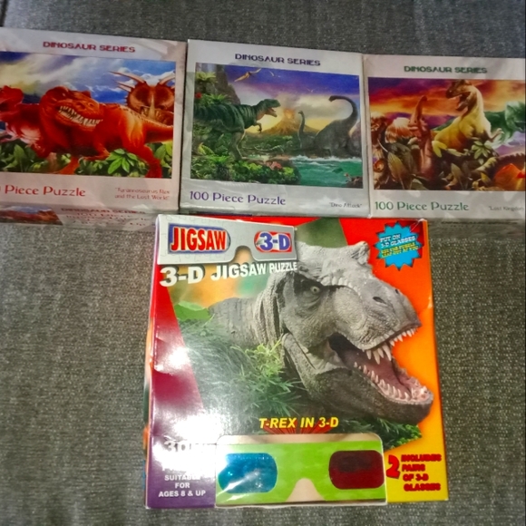 New Dinosaur Puzzle Lot - Picture 1 of 6
